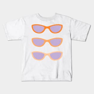 Orange and purple sunglasses Kids T-Shirt